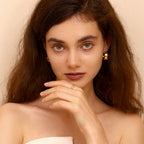 Stainless Steel Gold Plating Wave Diamond Ring