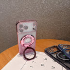 Edge Diamond Magnetic Quicksand Bracket Drop-resistant iPhone Case