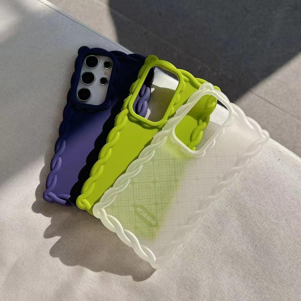 Hemp Pattern Drop-resistant Solid Color Samsung Phone Case - Viexta