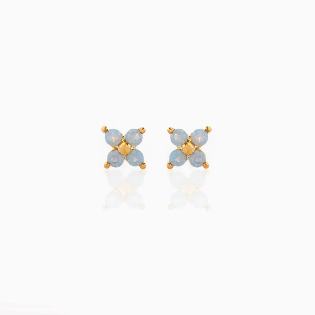 Blue Flower Stud Earrings - Viexta