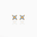 Blue Flower Stud Earrings - Viexta