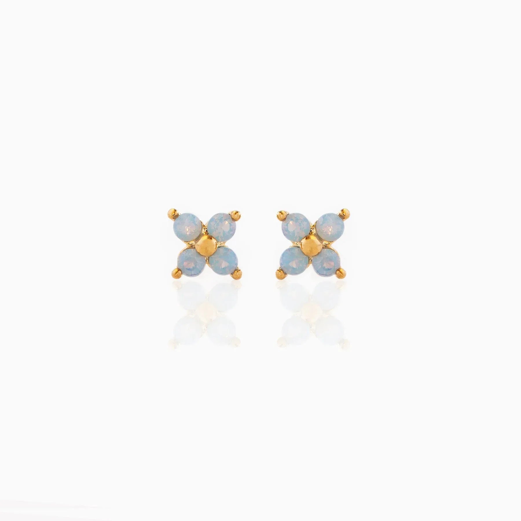 Blue Flower Stud Earrings - Viexta