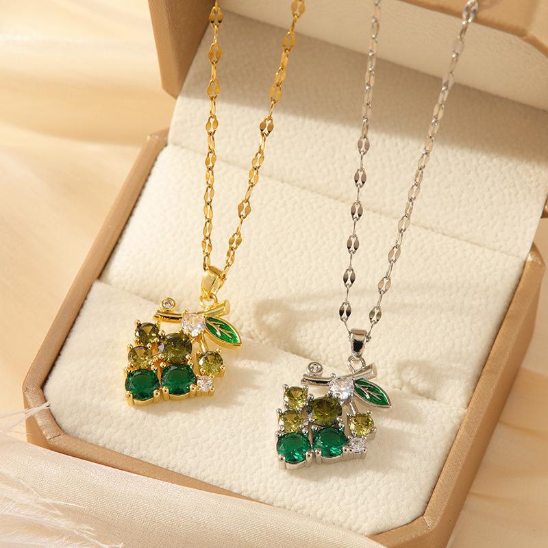 Emerald Grape Necklace For Women