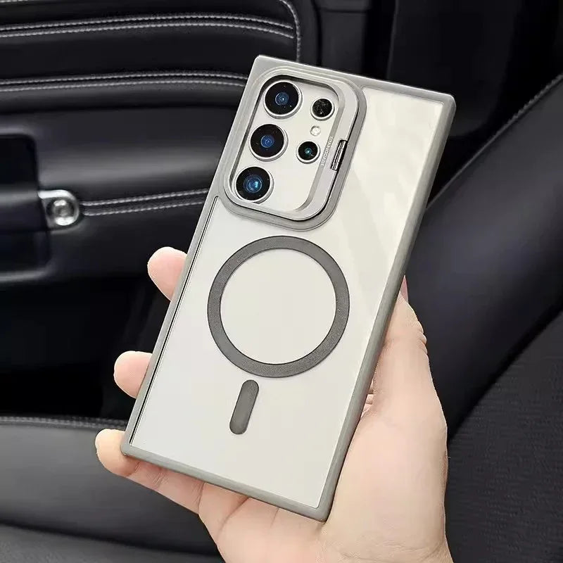 Magnetic Lens Metal Bracket Samsung Phone Case - Viexta