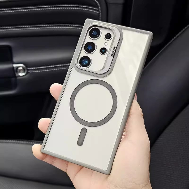 Magnetic Lens Metal Bracket Samsung Phone Case