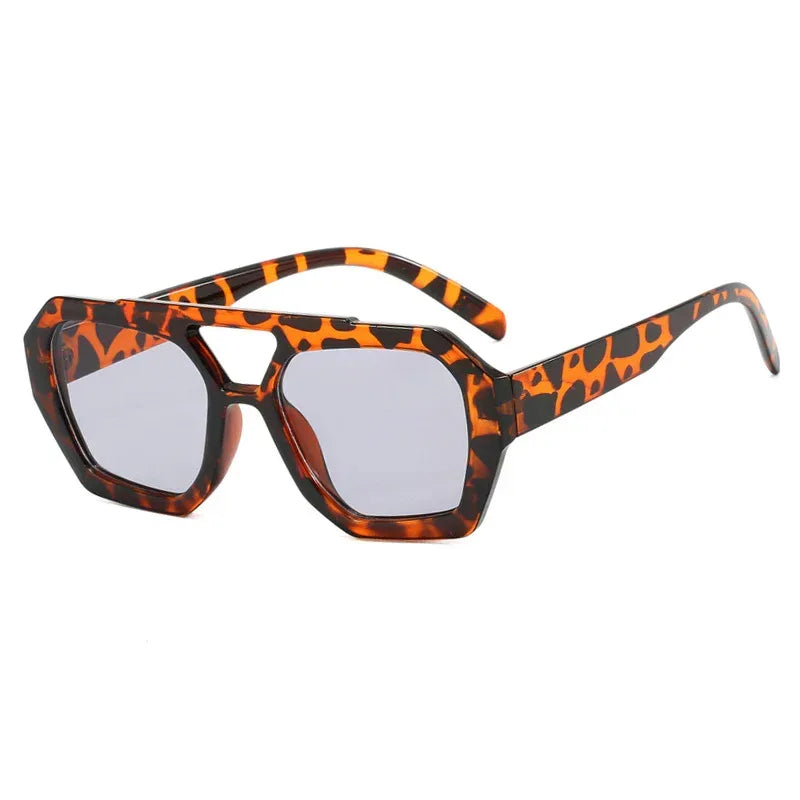 Ins Big Frame Leopard Sunglasses - Viexta