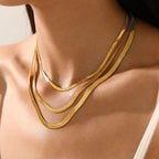 Stainless Steel Snake Collarbone Neckpiece - Viexta
