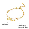 bohemian-infinite-stainless-steel-double-layer-anklet - Viexta