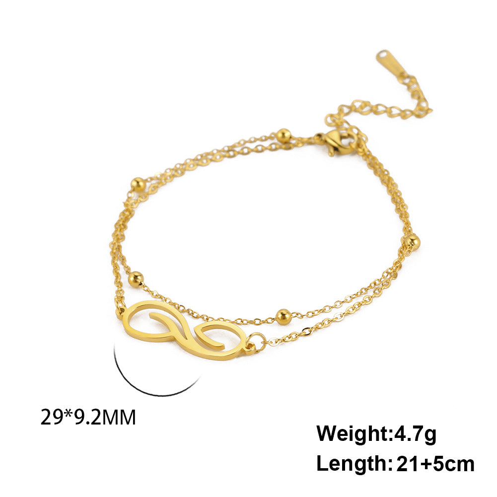 bohemian-infinite-stainless-steel-double-layer-anklet