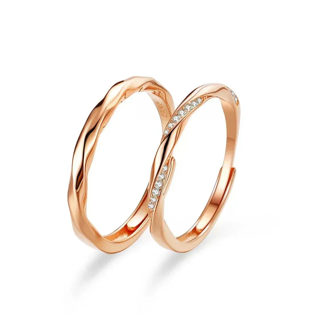 Mobius S925 Sterling Silver Couple Ring - Viexta