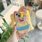 Cartoon Yellow Braid iPhone Case - Viexta