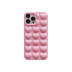 Solid Color Stereo Heart iPhone Case - Viexta