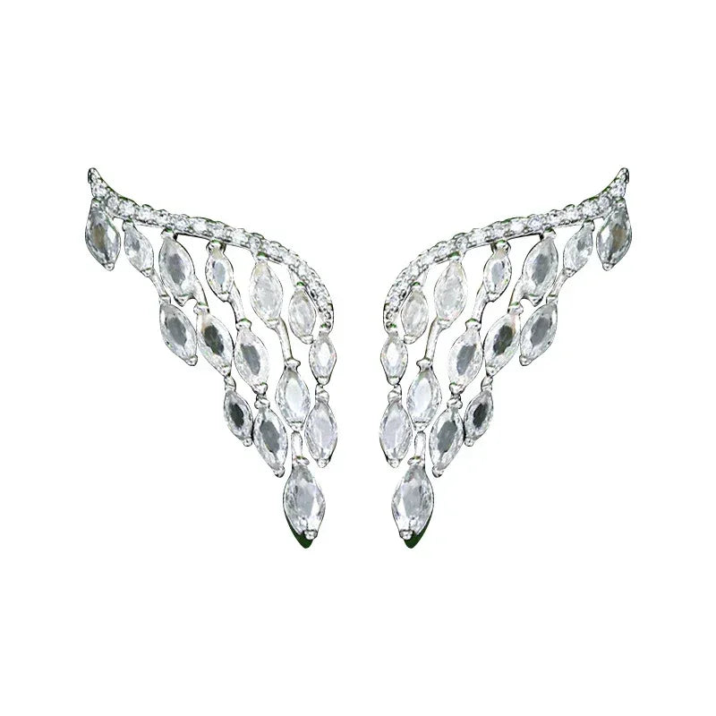 Diamond Angel Wings Earrings - Viexta