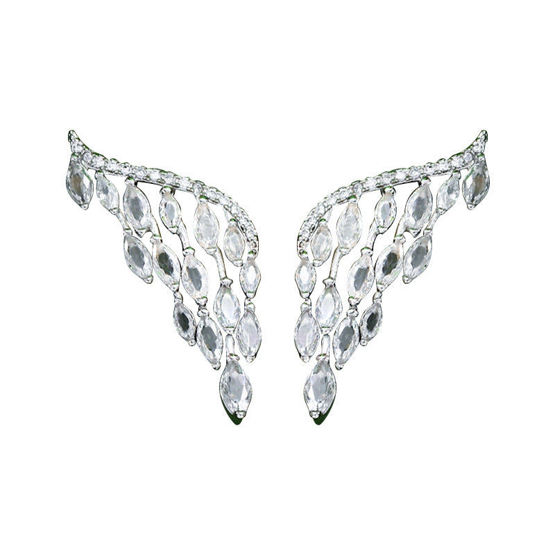 Diamond Angel Wings Earrings