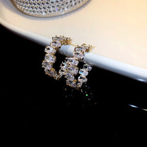 Vintage Zircon C- Shaped Ear Ring