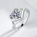 Moissanite Heart Ring - Viexta