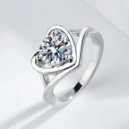 Moissanite Heart Ring - Viexta