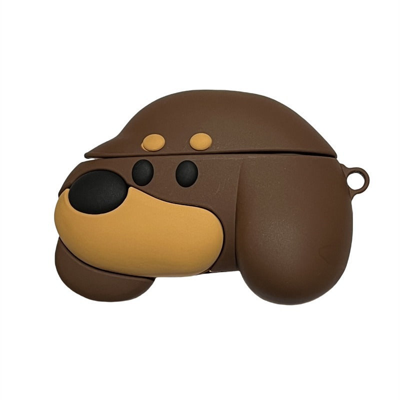 Brown Puppy Silicone Airpod Case