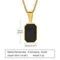 Titanium Steel Epoxy Pendant Necklace - Viexta