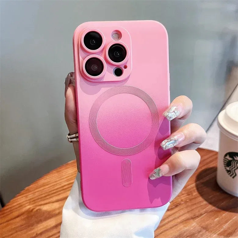 Gradient Two-color Liquid Magnetic iPhone Case - Viexta