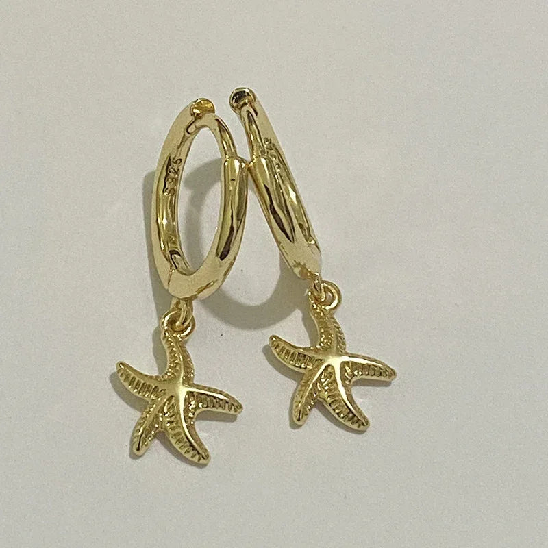 Diamond-embedded Gold-plated Versatile Earrings - Viexta