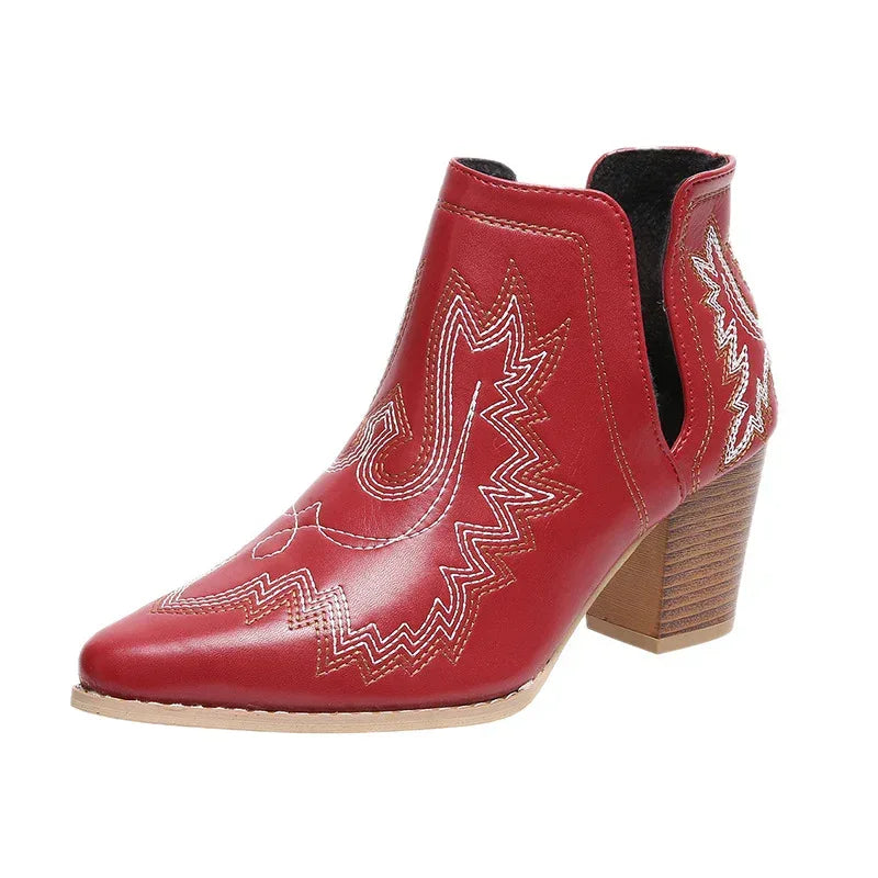 Vintage Embroidered Martin Boots - Viexta