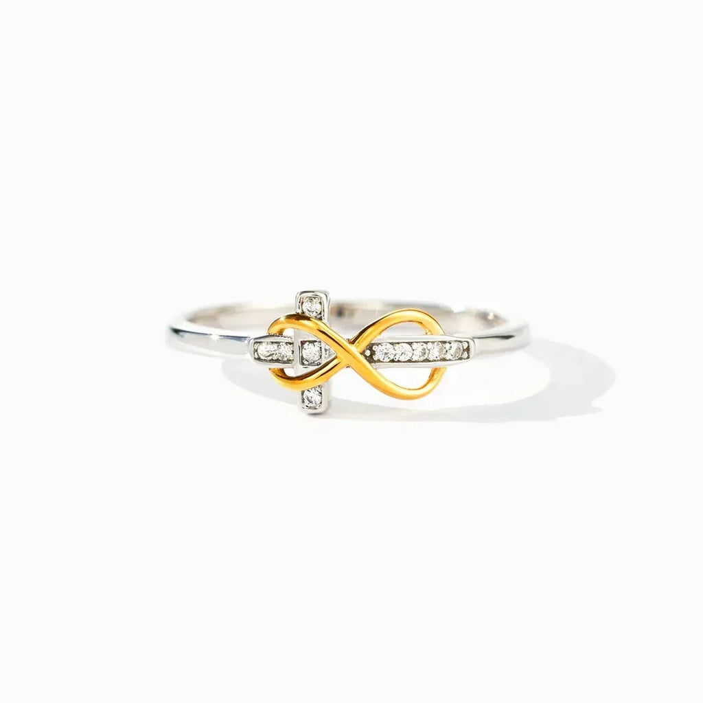 S925 Sterling Silver Infinite Two-color Ring - Viexta
