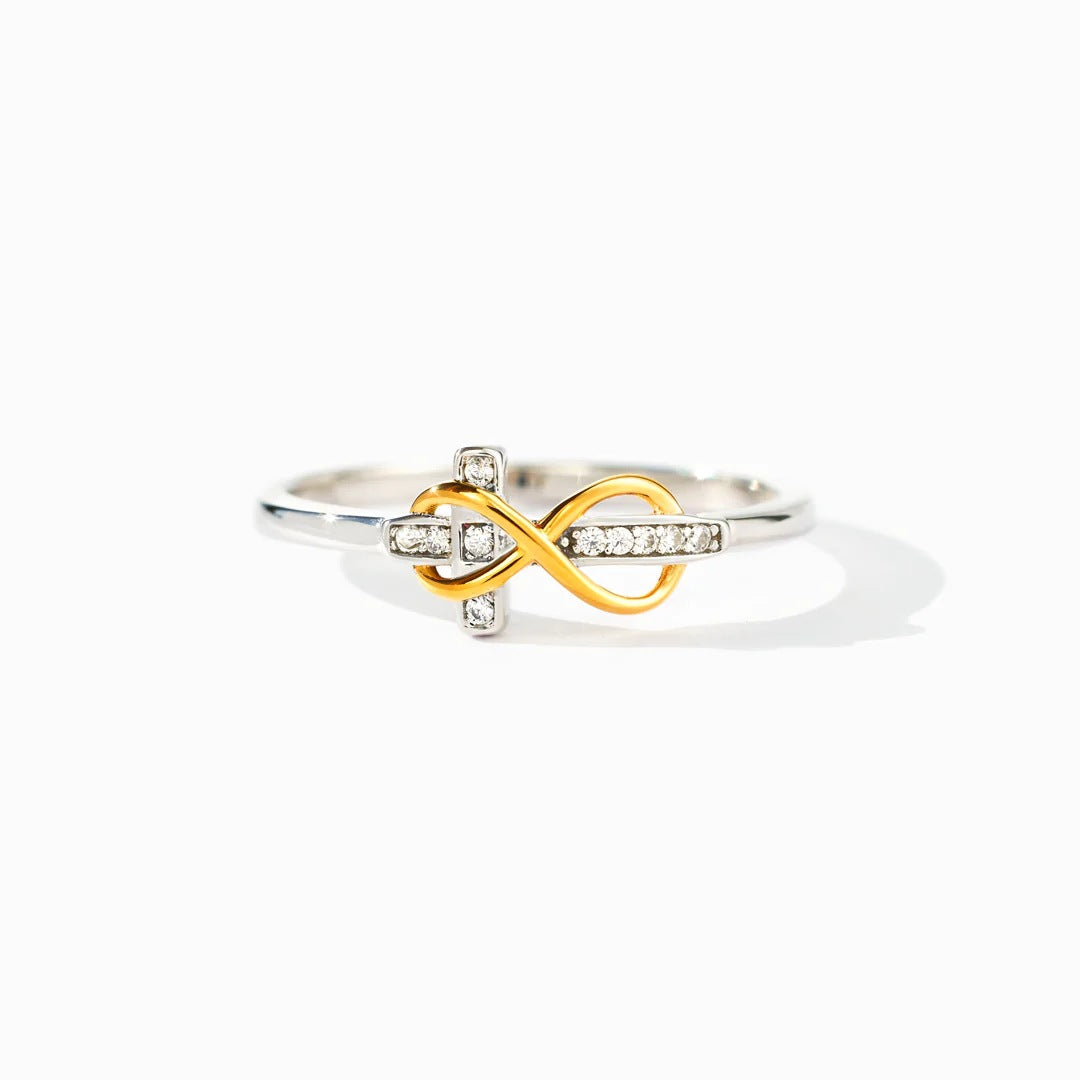 S925 Sterling Silver Infinite Two-color Ring