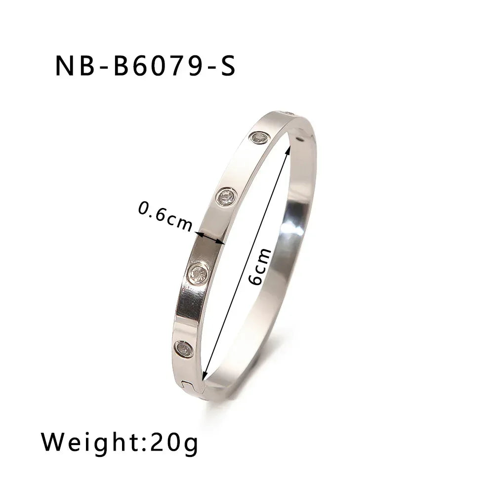 zircon-titanium-steel-electroplated-bracelet - Viexta