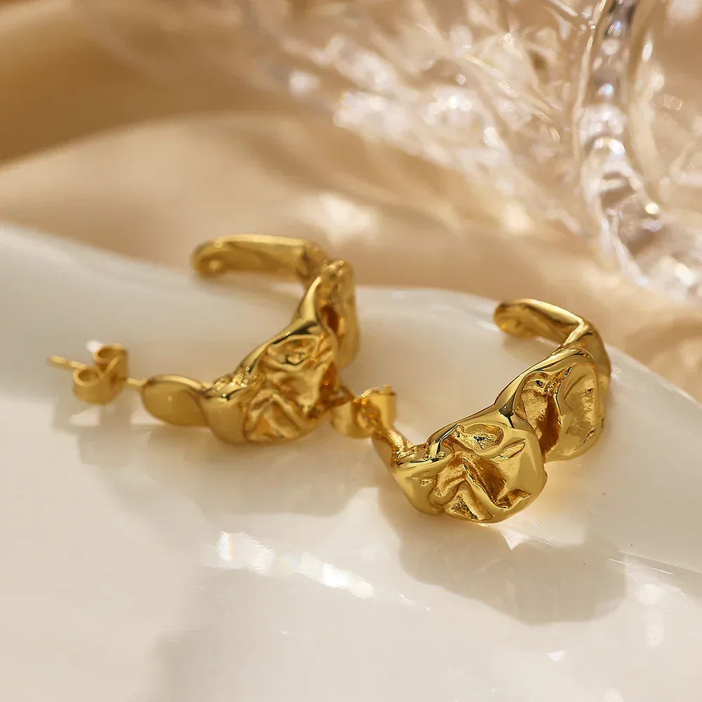 18K Emerald Zircon Stud Earrings - Viexta