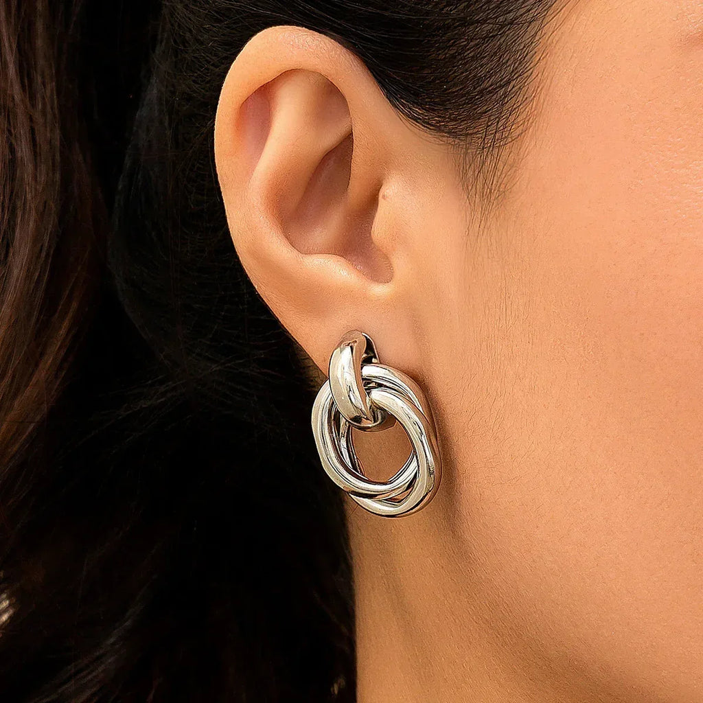 Glossy Water Drop Stud Earrings - Viexta