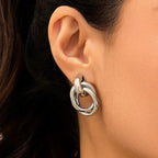 Glossy Water Drop Stud Earrings - Viexta