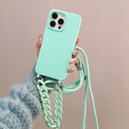 Candy Color Chain Lanyard Soft Lanyard iPhone Case - Viexta