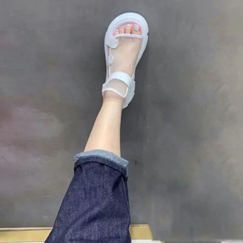 Muffin Thick Bottom Mesh Sandals - Viexta