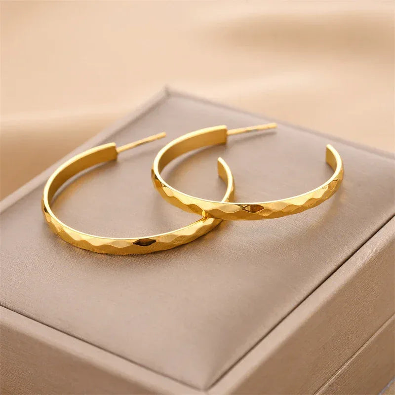 18k Trendy Hoops - Viexta