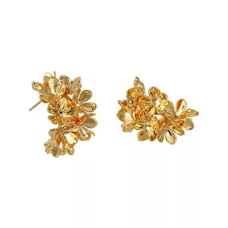 Golden C- Shaped Earrings
