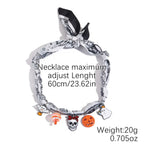 Summer Scarf Necklace Multi-pendant Pearl Silk Scarf Necklace - Viexta
