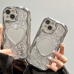 Heart Shape Mirror Sequins iPhone Case