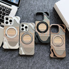 Frameless Heat Dissipation Armor Magnetic Bracket Metal iPhone Case