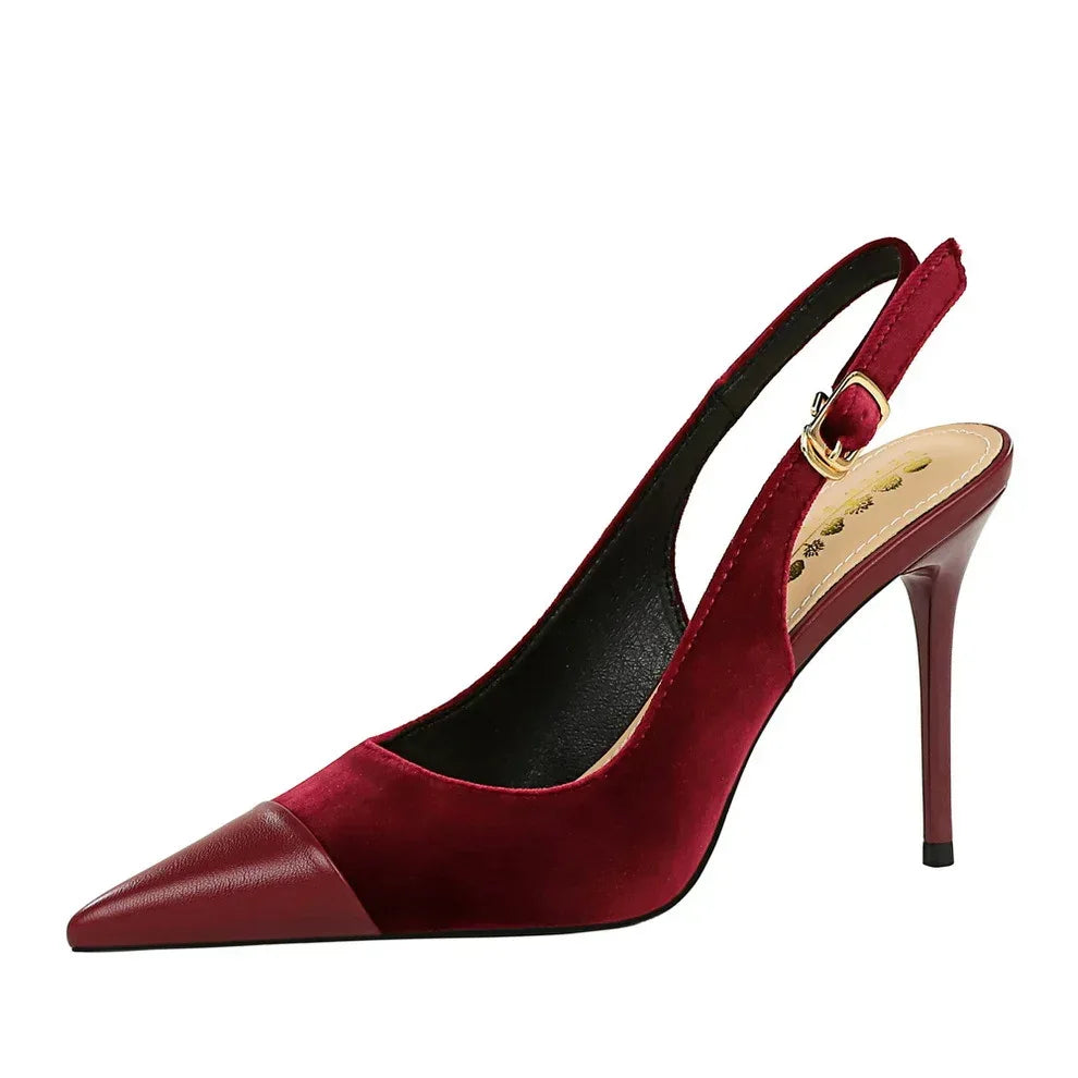 Women Velvet Heels - Viexta