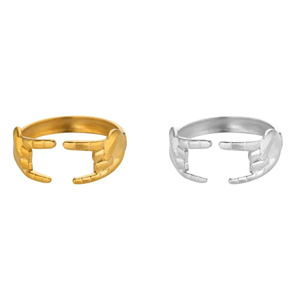 Snake-shaped Rock Wind Ring - Viexta