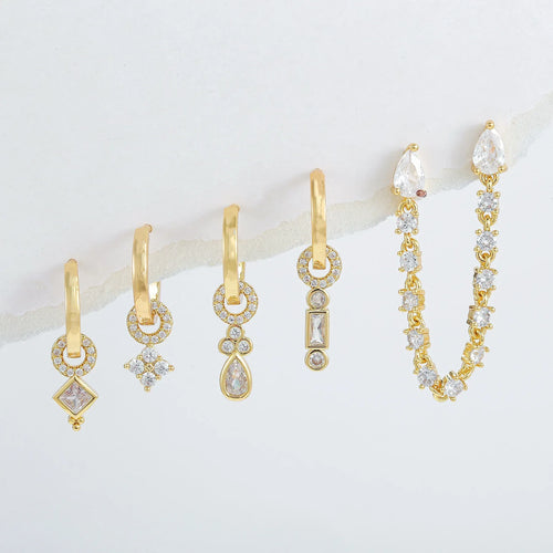 18k Micro Inlaid Zircon Ear Clip - Viexta