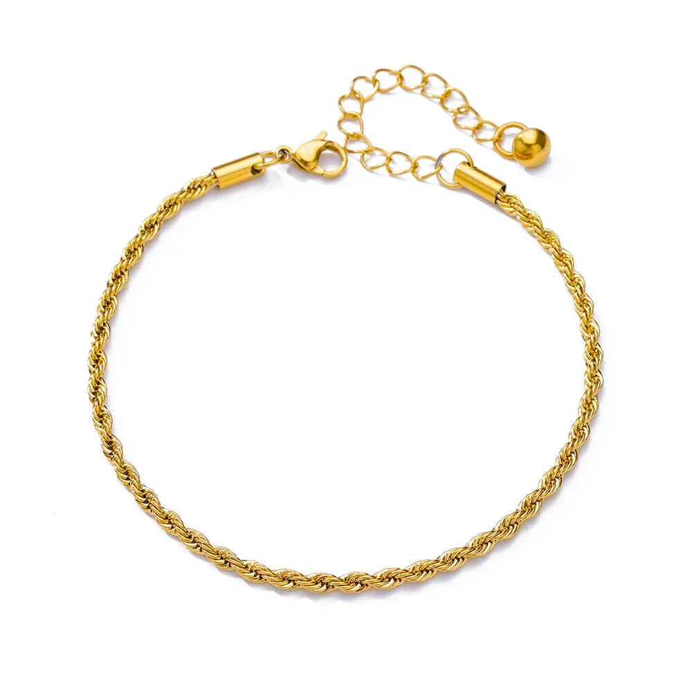 Figaro Blade 18K Stainless Steel Anklet - Viexta