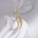 Double-layer Twist Open Ring - Viexta
