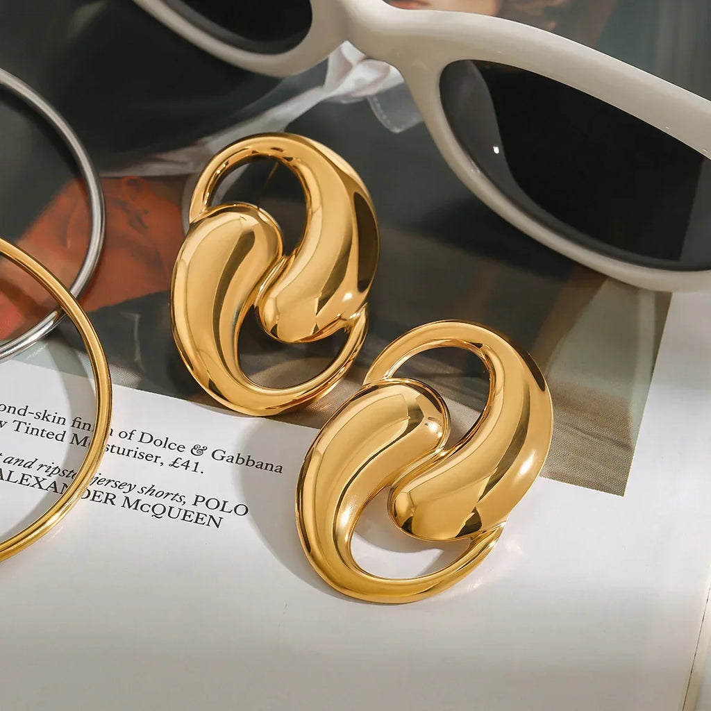 Dansley Water Drop Gold Earrings - Viexta