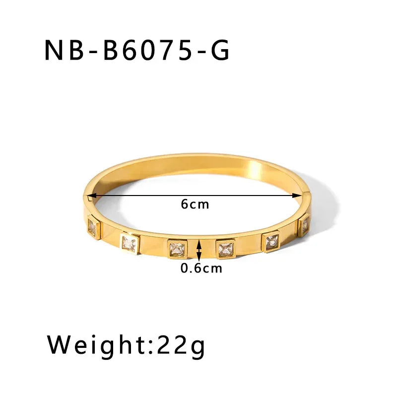 zircon-titanium-steel-electroplated-bracelet - Viexta