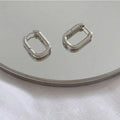 925 French Elegant Oval Hoops - Viexta