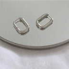 925 French Elegant Oval Hoops - Viexta