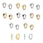 Round Rhinestone Earrings - Viexta