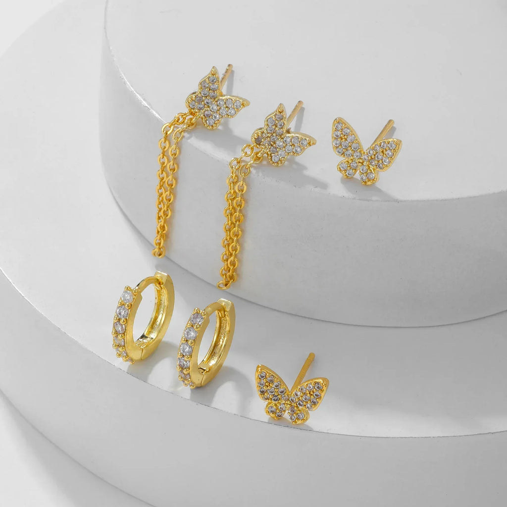 6piece Niche Stud Earrings - Viexta